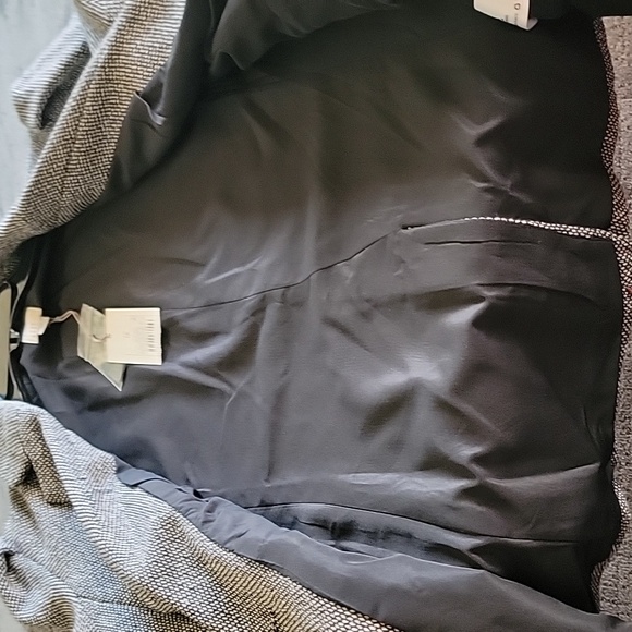 a. new day Tweed Wool Blend Jacket Black White Gray size 16 NWT - Picture 14 of 16